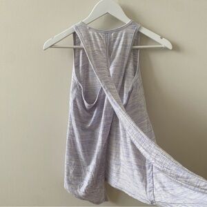 Athleta Tie Back Tank in Light Heather Purple Size Small